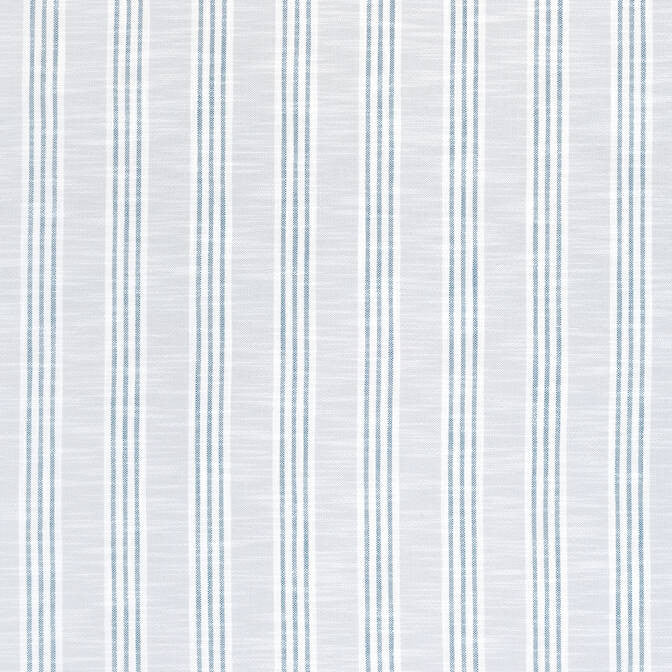 Southport Stripe Sterling and Cobalt W73484 by Thibaut Fabric Thibaut Fabric Southport Stripe Sterling and Cobalt W73484Fabric Landmark 95% Polyester, 5% Olefin (UV) U.S.A. </p><p>Repeat: V: 3.5 54 - Fabric Carolina -
