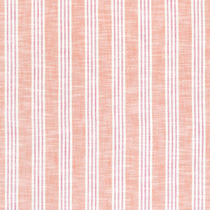 Southport Stripe Coral and Peony W73491 by Thibaut Fabric