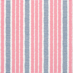 Topsail Stripe Peony and Marine W73513 by Thibaut Fabric