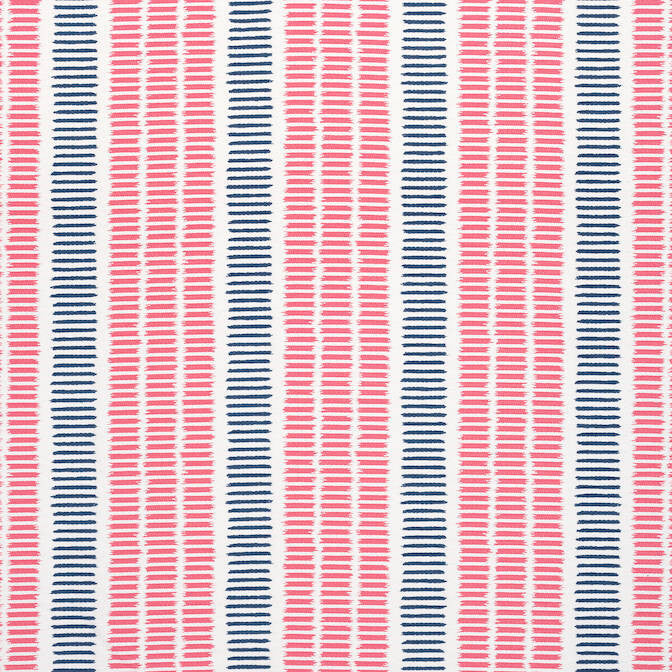 Topsail Stripe Peony and Marine W73513 by Thibaut Fabric Thibaut Fabric Topsail Stripe Peony and Marine W73513Fabric Landmark 100% Polyester (UV) U.S.A. </p><p>Repeat: V: 8.5 54 - Fabric Carolina -