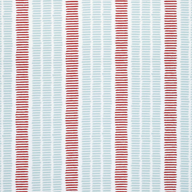 Topsail Stripe Blue and Red W73514 by Thibaut Fabric Thibaut Fabric Topsail Stripe Blue and Red W73514Fabric Landmark 100% Polyester (UV) U.S.A. </p><p>Repeat: V: 8.5 54 - Fabric Carolina -