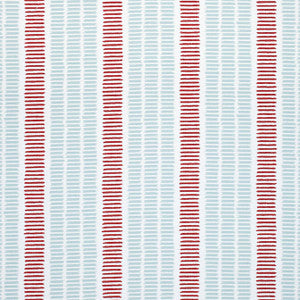 Topsail Stripe Blue and Red W73514 by Thibaut Fabric