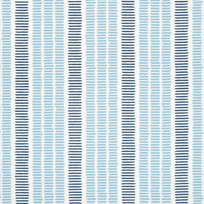 Topsail Stripe Sky and Marine W73515 by Thibaut Fabric Thibaut Fabric Topsail Stripe Sky and Marine W73515Fabric Landmark 100% Polyester (UV) U.S.A. </p><p>Repeat: V: 8.5 54 - Fabric Carolina -