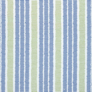 Topsail Stripe Royal and Green Apple W73516 by Thibaut Fabric
