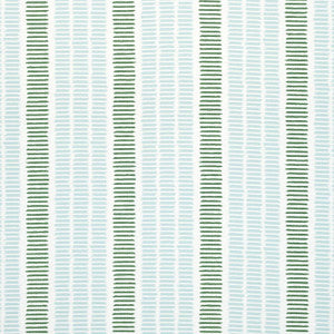 Topsail Stripe Seafoam and Kelly Green W73517 by Thibaut Fabric