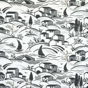 Landmark Charcoal and Sand W73523 by Thibaut Fabric