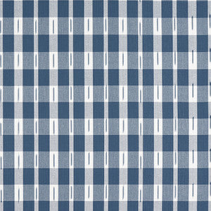 Ellastone Check Navy W736439 by Thibaut Fabric