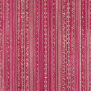 Charter Stripe Embroidery Raspberry W736454 by Thibaut Fabric