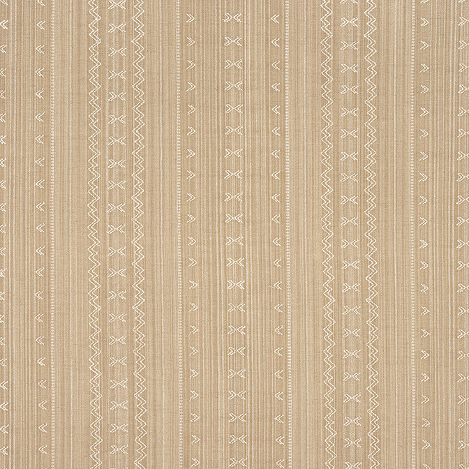 Charter Stripe Embroidery Camel W736457 by Thibaut Fabric Thibaut Fabric Charter Stripe Embroidery Camel W736457Fabric Indienne Fabric Book 100% Cotton INDIA </p><p>Repeat: V: 1.5 53 - Fabric Carolina -