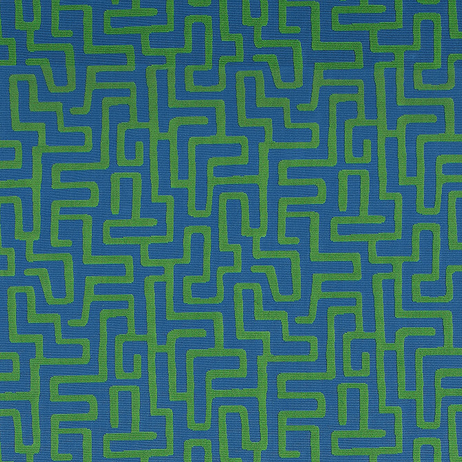 Terrace Lane Blue and Green W742034 by Thibaut Fabric Thibaut Fabric Terrace Lane Blue and Green W742034Fabric Sojourn Fabric Book 100% Cotton INDIA </p><p>Repeat: V: 12.5 54 - Fabric Carolina -