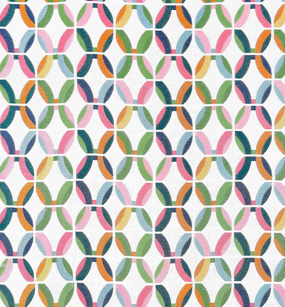 Thibaut Fabric Passageway Embroidery Brights W745003