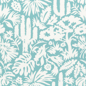 Botanica Aqua W74621 by Thibaut Fabric