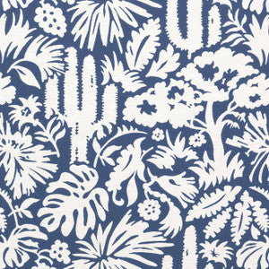 Botanica Navy W74622 by Thibaut Fabric