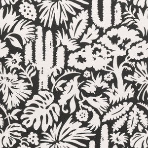 Botanica Black W74623 by Thibaut Fabric