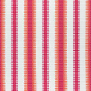 Samba Stripe Magenta and Coral W74666 by Thibaut Fabric
