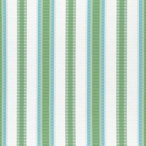 Samba Stripe Kelly Green and Pool W74672 by Thibaut Fabric