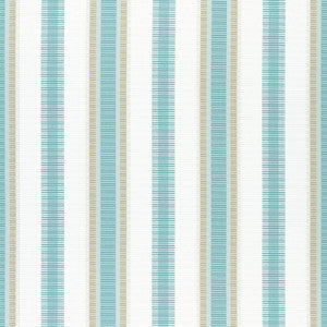 Samba Stripe Pool and Sand W74673 by Thibaut Fabric