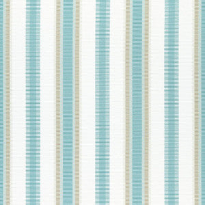 Samba Stripe Pool and Sand W74673 by Thibaut Fabric