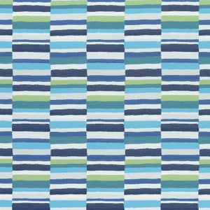 Carnivale Blue and Green W74686 by Thibaut Fabric
