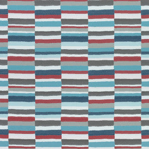 Carnivale Teal and Cranberry W74689 by Thibaut Fabric