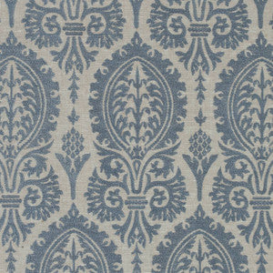 Sir Thomas Embroidery Slate Blue W772571 by Thibaut Fabric