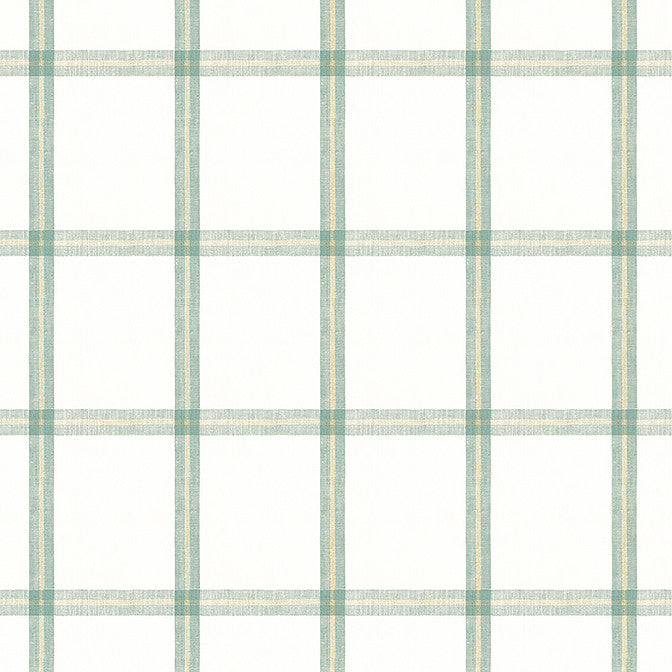 Huntington Plaid Seaglass W781335 by Thibaut Fabric Thibaut Fabric Huntington Plaid Seaglass W781335Fabric Montecito 100% Linen INDIA </p><p>Repeat: V: 7.62 54 - Fabric Carolina -