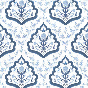 W7842 Floral Paisley 2 Harbor by Aoc Wallcovering