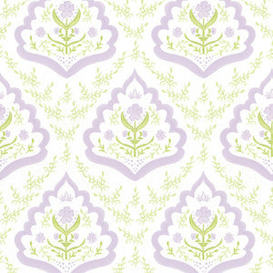 W7842 Floral Paisley 4 Lilac by Aoc Wallcovering