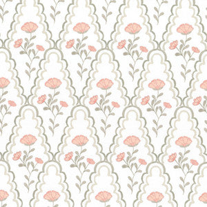 W7848 Scallop Floral 1 Blossom by Aoc Wallcovering
