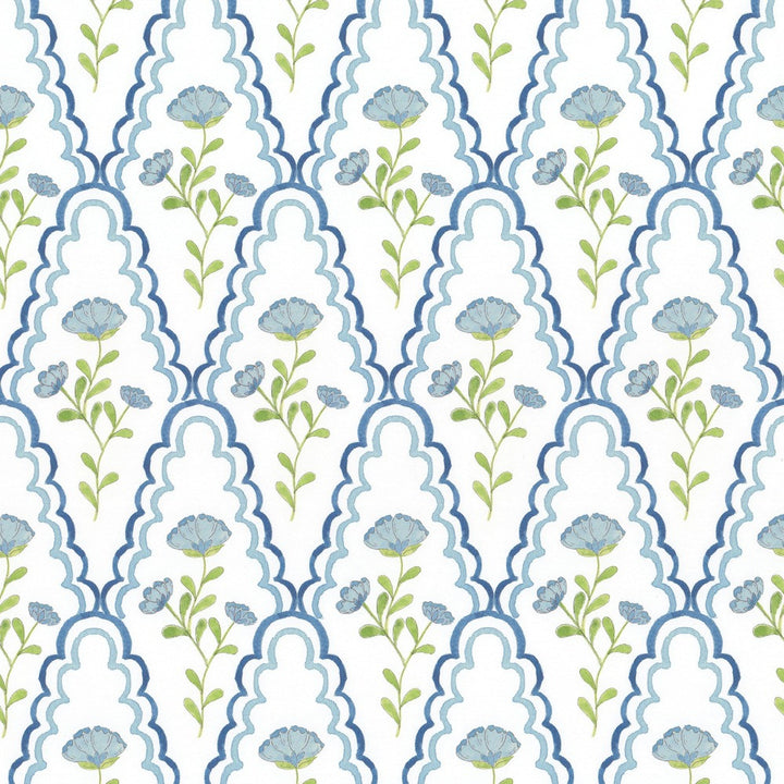 W7848 Scallop Floral 3 Denim by Aoc Wallcovering Aoc Wallcovering W7848 Scallop Floral 3 DenimWallcovering THE ART OF COLOR MORNINGSIDE WALLPAPER 100%OTH USA </p><p>Repeat: H: 4.500, V: 9.750 27 in - Fabric Carolina -