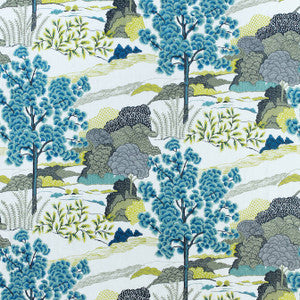 Daintree Embroidery Bluemoon W785000 by Thibaut Fabric