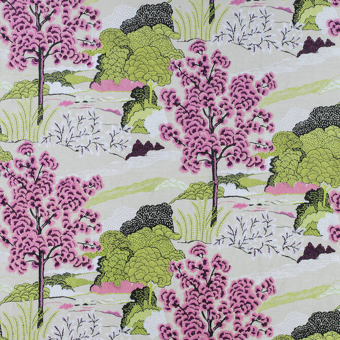 Daintree Embroidery Fuchsia W785002 by Thibaut Fabric Thibaut Fabric Daintree Embroidery Fuchsia W785002Fabric Greenwood Fabric Book 60%Li 40%Co EMB:78%Vis 22%Poly INDIA </p><p>Repeat: V: 29.75 50.5 - Fabric Carolina -