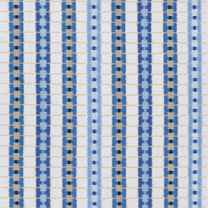 Sri Lanka Embroidery Blue W788711 by Thibaut Fabric