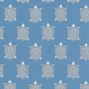 Turtle Bay Island Blue W81628 by Thibaut Fabric