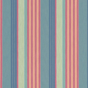 Esprit Stripe Cornflower and Peony W81700 By Thibaut Fabric