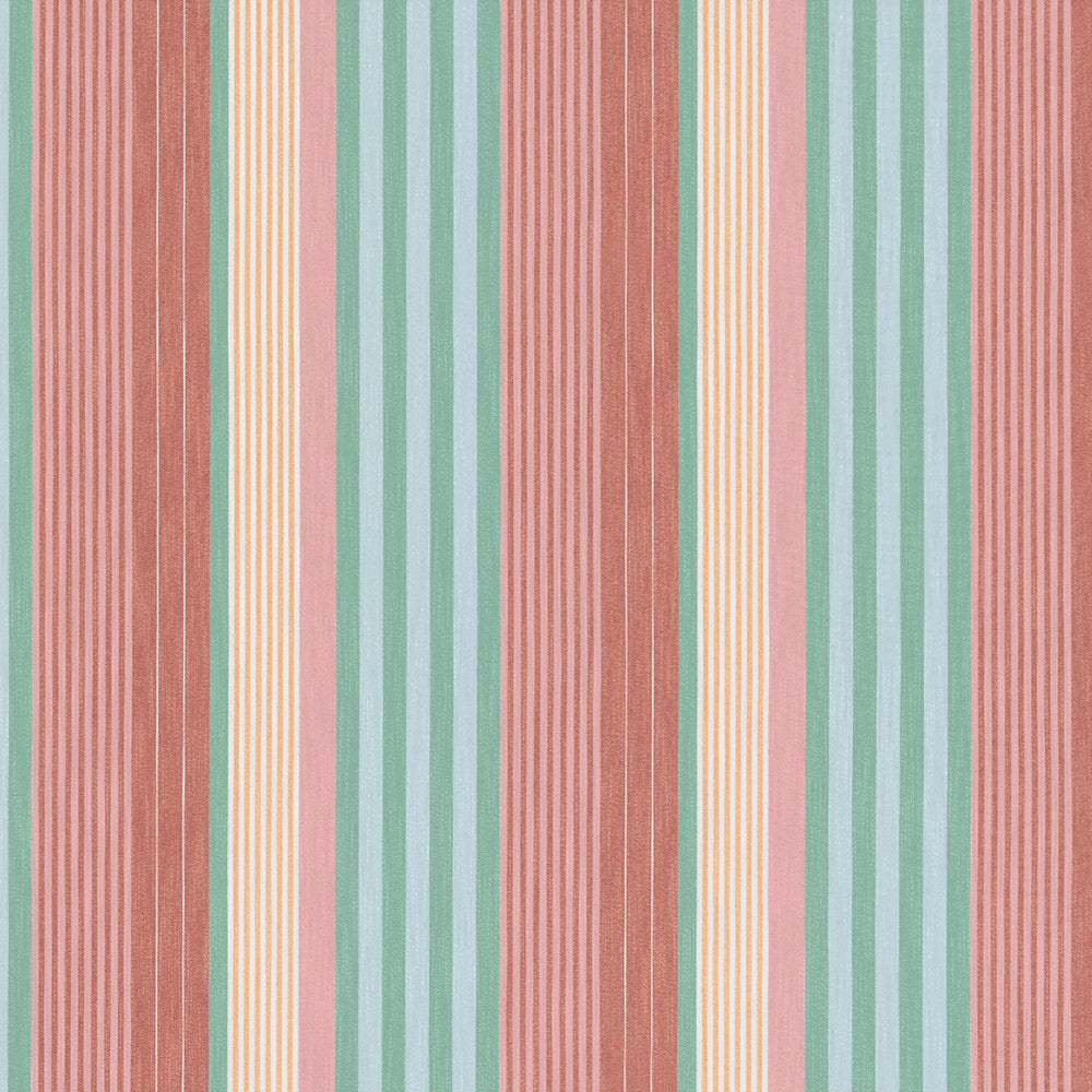 Thibaut Fabric Esprit Stripe Pool and Spice W81701  Fabric U.S.A </p><p>Repeat: H: 14 in (35.56 cm), V: 0 (0.00 cm) 54 in  (137.16 cm) - My Fabric Connection -
