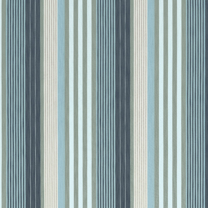 Thibaut Fabric Esprit Stripe Navy and Sky W81704  Fabric U.S.A </p><p>Repeat: H: 14 in (35.56 cm), V: 0 (0.00 cm) 54 in  (137.16 cm) - My Fabric Connection -