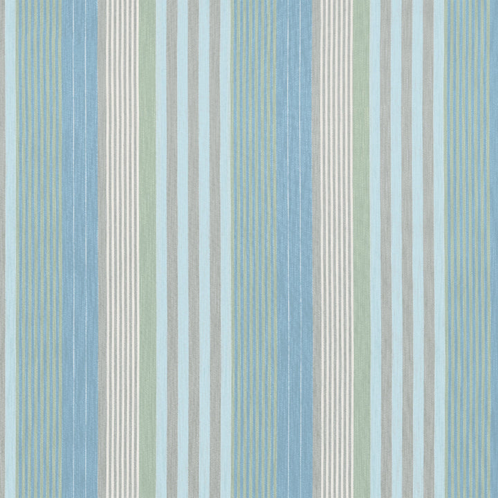 Thibaut Fabric Esprit Stripe Sky and Sand W81705  Fabric U.S.A </p><p>Repeat: H: 14 in (35.56 cm), V: 0 (0.00 cm) 54 in  (137.16 cm) - My Fabric Connection -