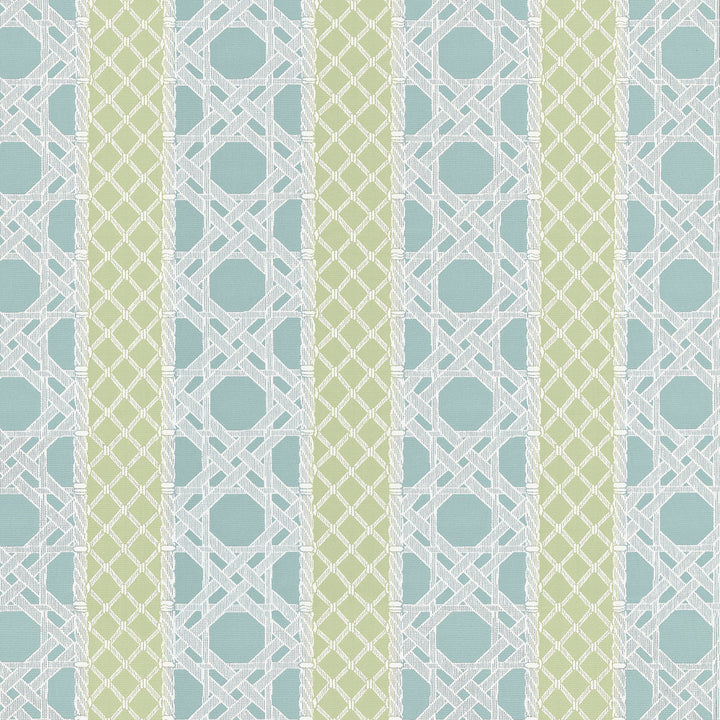 Thibaut Fabric Trelliage Pool and Leaf W81773  Fabric U.S.A </p><p>Repeat: H: 14.25 in (36.20 cm), V: 14.5 (36.83 cm) 54 in  (137.16 cm) - My Fabric Connection -
