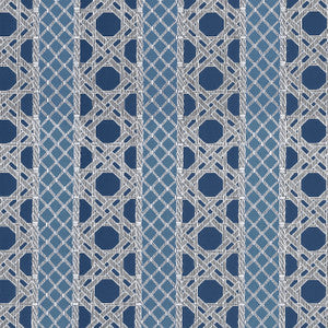 Trelliage Navy and Cadet W81775 By Thibaut Fabric