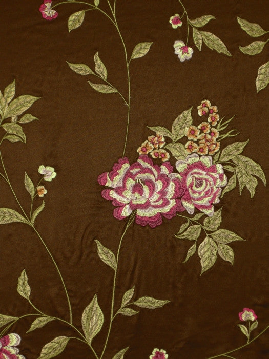Wedding Song # 60 Chocolate by Maxwell Fabric 59% COTTON 41% SILK INDIA </p><p>Repeat: Horizontal: H-24 and Vertical: V-23.4 54" - Fabric Carolina -