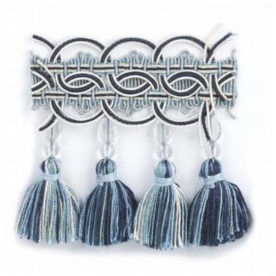Wales 5 Copenhagen by Stout Trim DIMENSIONS TRIM 92%SVI 8%COT CHINA </p><p>Repeat: 0 3.75 in - Fabric Carolina -