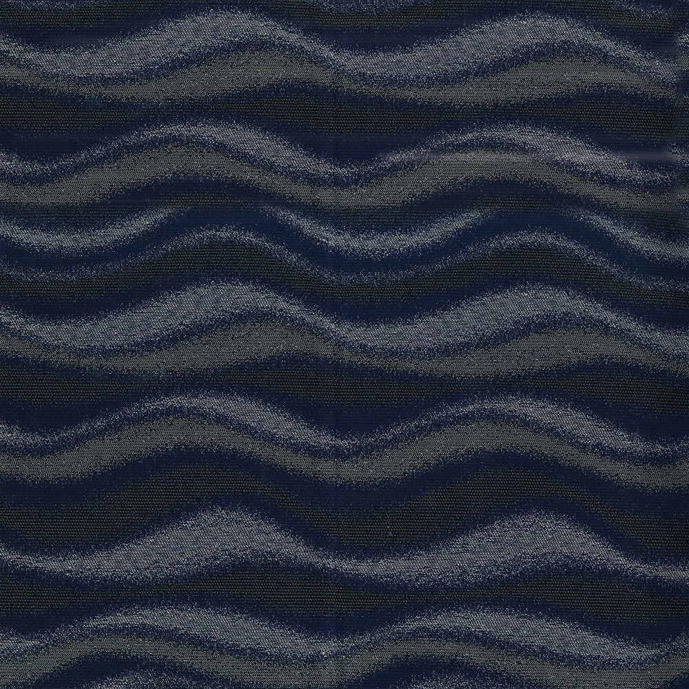 Waves 3009 Midnight Blue by Crypton Fabric 76% Polyester, 16% Recycled Post Industrial Polyester, 8% Recycled Post Consumer Polyester US 100,000 Double Rubs (Wyzenbeek) </p><p>Repeat: Horizontal: 13.3" (33.8 cm) Up the Roll and Vertical: 7.9" (20.0 cm) Across the Roll 55" (140 cm) - Fabric Carolina -