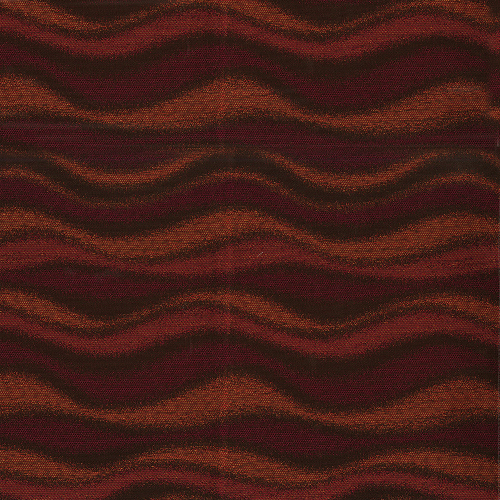 Waves 74 Flame by Crypton Fabric 76% Polyester, 16% Recycled Post Industrial Polyester, 8% Recycled Post Consumer Polyester US 100,000 Double Rubs (Wyzenbeek) </p><p>Repeat: Horizontal: 13.3" (33.8 cm) Up the Roll and Vertical: 7.9" (20.0 cm) Across the Roll 55" (140 cm) - Fabric Carolina -
