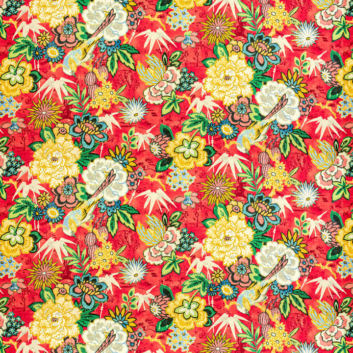 Waxville 1 Cherry by Stout Designer Fabric COMFORTABLE LIVING PETAL/PUNCH 100%COT PERU Horizontal: 27.000 and Vertical: 25.250 54 in - Swanky Fabrics -
