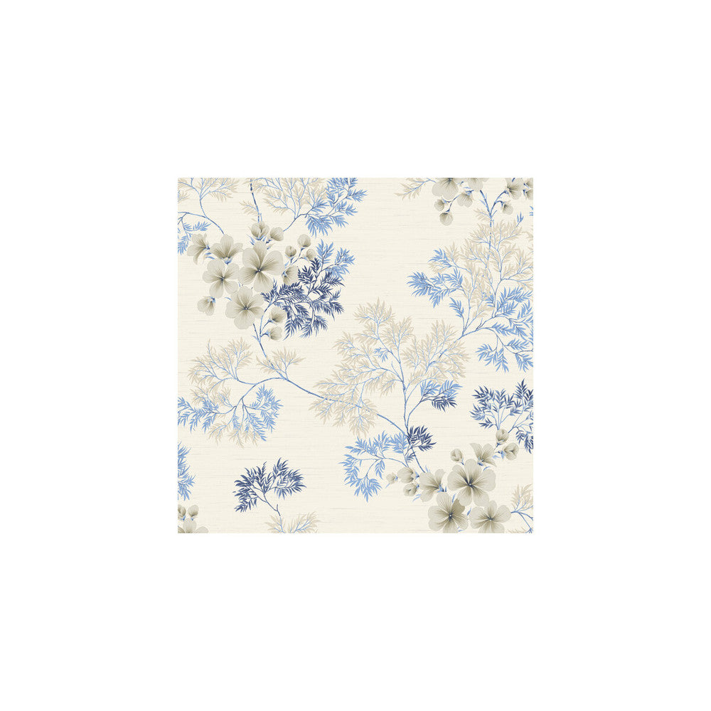 Flora Indigo by Winfield Thybony Wallcovering WINFIELD THYBONY BARCLAY LIVING IN STYLE - United States - Horizontal: - and Vertical: 23.62 20.5 - Fabric Carolina -