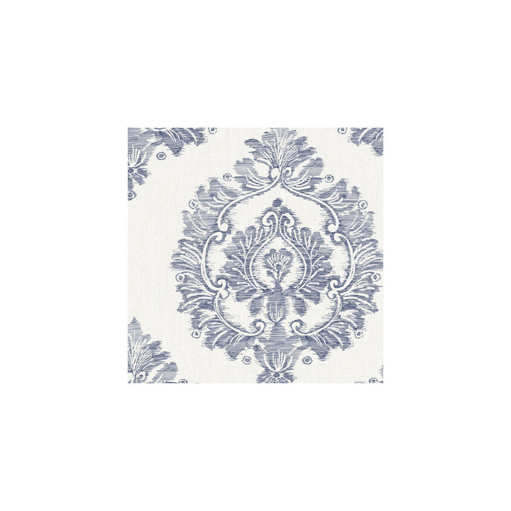 Damascus Indigo by Winfield Thybony Wallcovering WINFIELD THYBONY BARCLAY LIVING IN STYLE - United States - Horizontal: - and Vertical: 25.2 27 - Fabric Carolina -