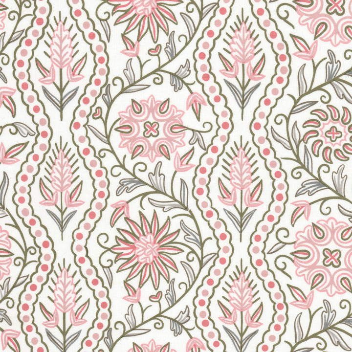 Wesley 2 Spring by Stout Fabric Stout Fabric Wesley 2 SpringFabric Comfortable Living Blossom/Sienna 54%Lin 46%Cot India </p><p>Repeat: H: 11.875, V: 0 52 in - Fabric Carolina -