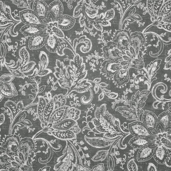 Willow Ware # 848 Charcoal by Maxwell Fabric COLOR THEORY-VOL.IV MOONSTONE 100% POLYESTER TURKEY V-27.5"H-28" 55" - Fabric Carolina -
