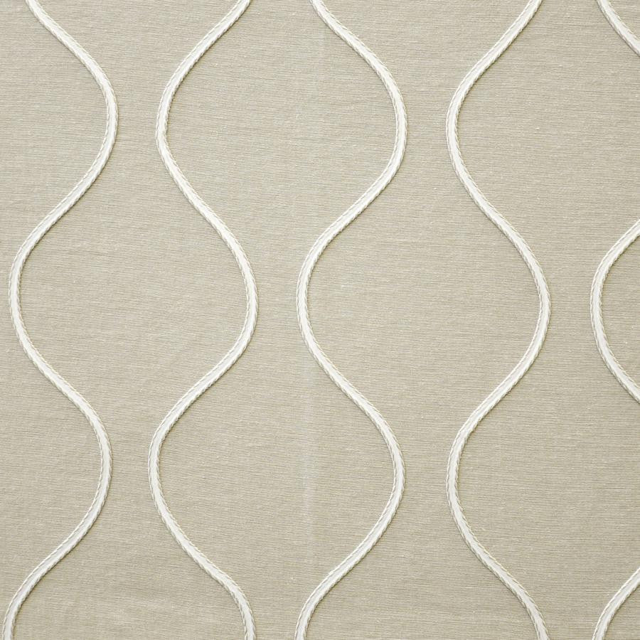 Watercourse # 717 Muslin by Maxwell Designer Fabric Color Theory-Vol.V Caffe Latte 85% COTTON/15% POLYESTER INDIA V-7.5"H-6.5" 54"EMB.52" - Swanky Fabrics -
